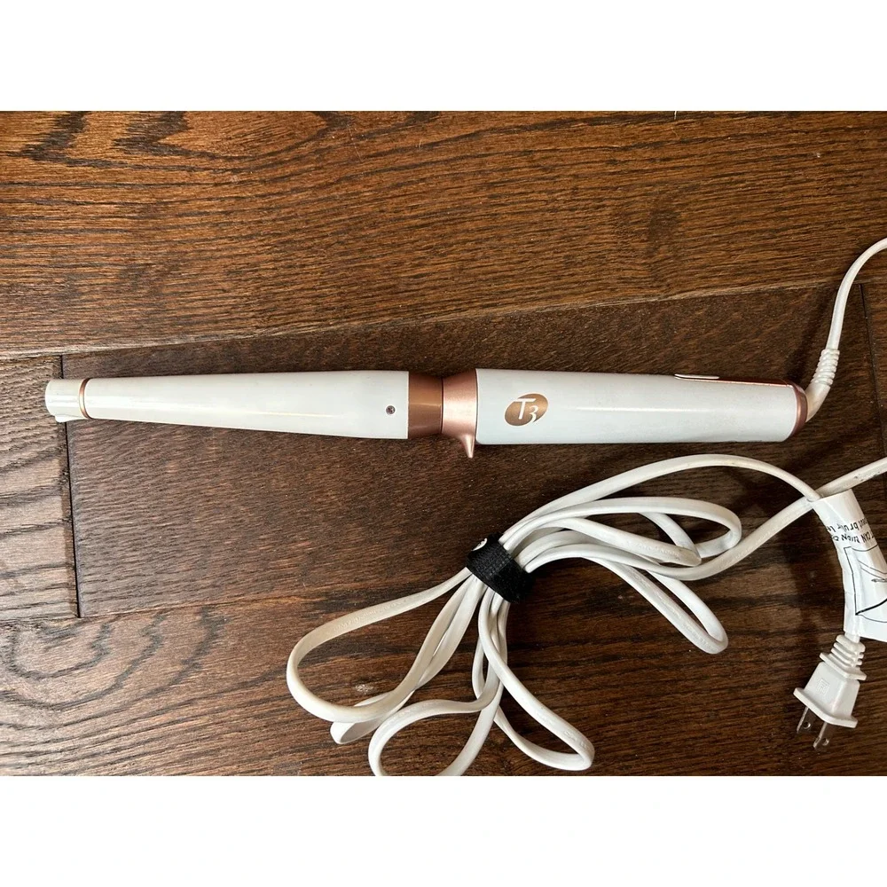 T3 Micro Whirl Trio Interchangeable Styling Wand Tapered Barrel White Rose Gold
